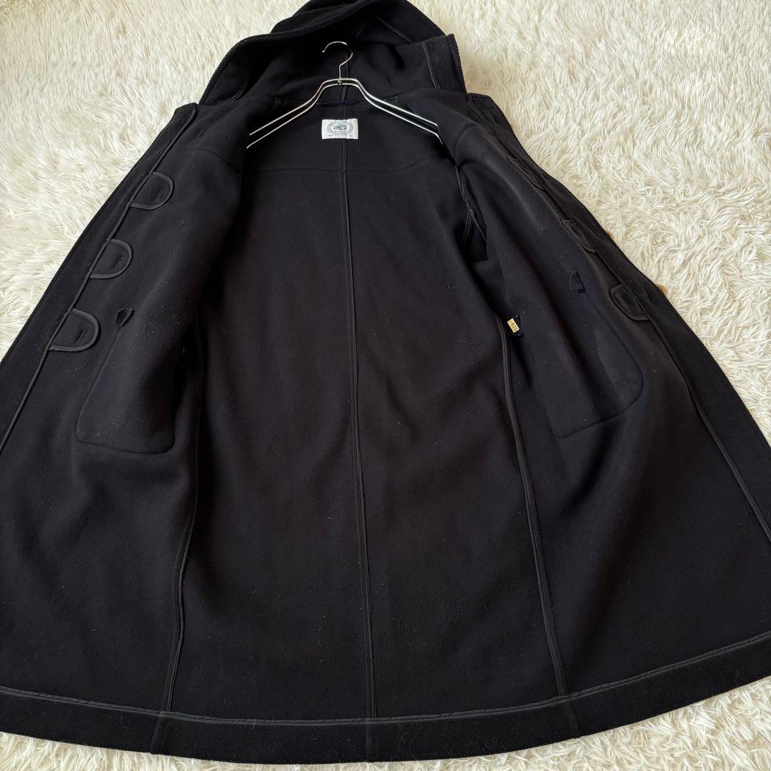 美品✨ ジェイプレス ヘリンボーン ダッフルコート カシミヤ ウール混 黒 9