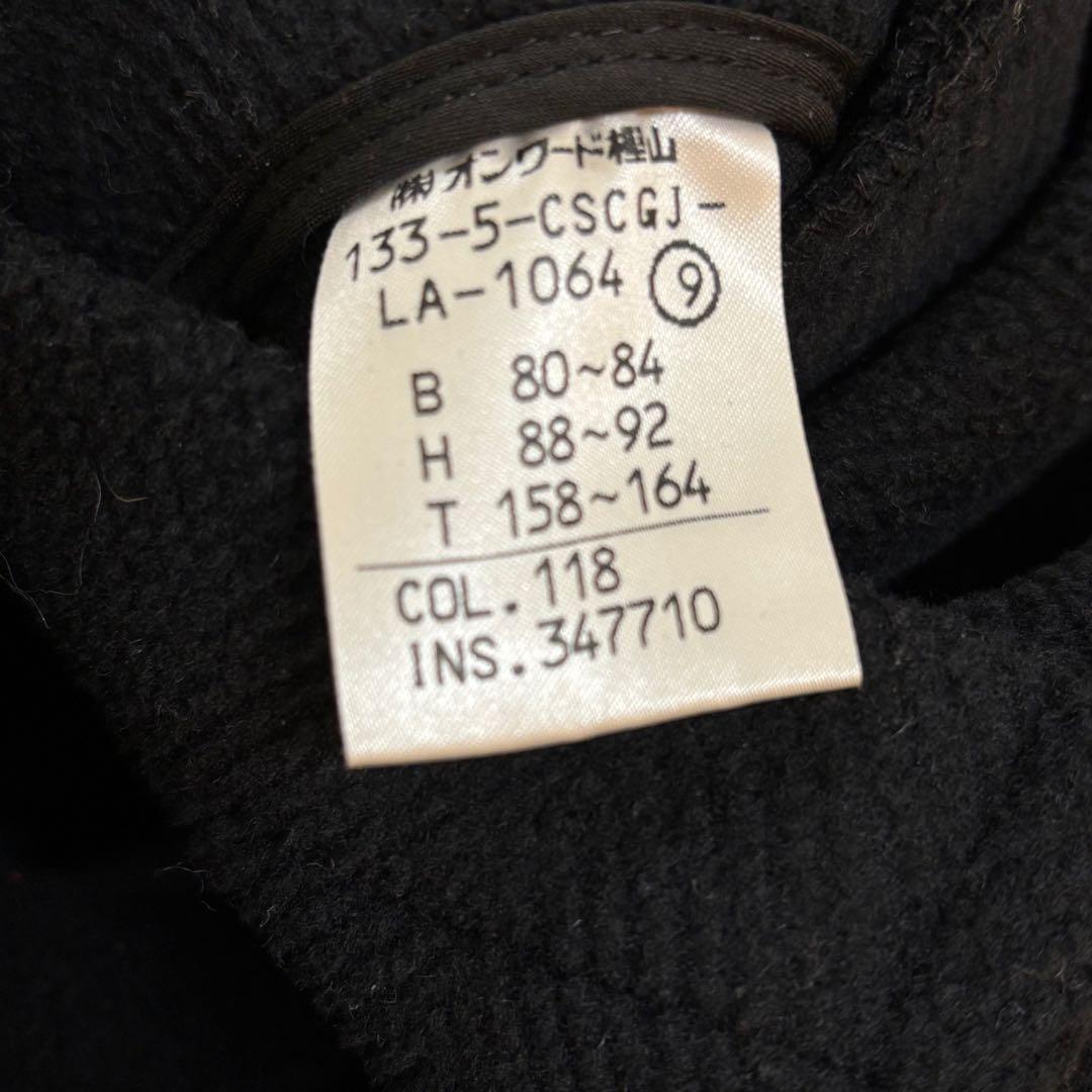 美品✨ ジェイプレス ヘリンボーン ダッフルコート カシミヤ ウール混 黒 9