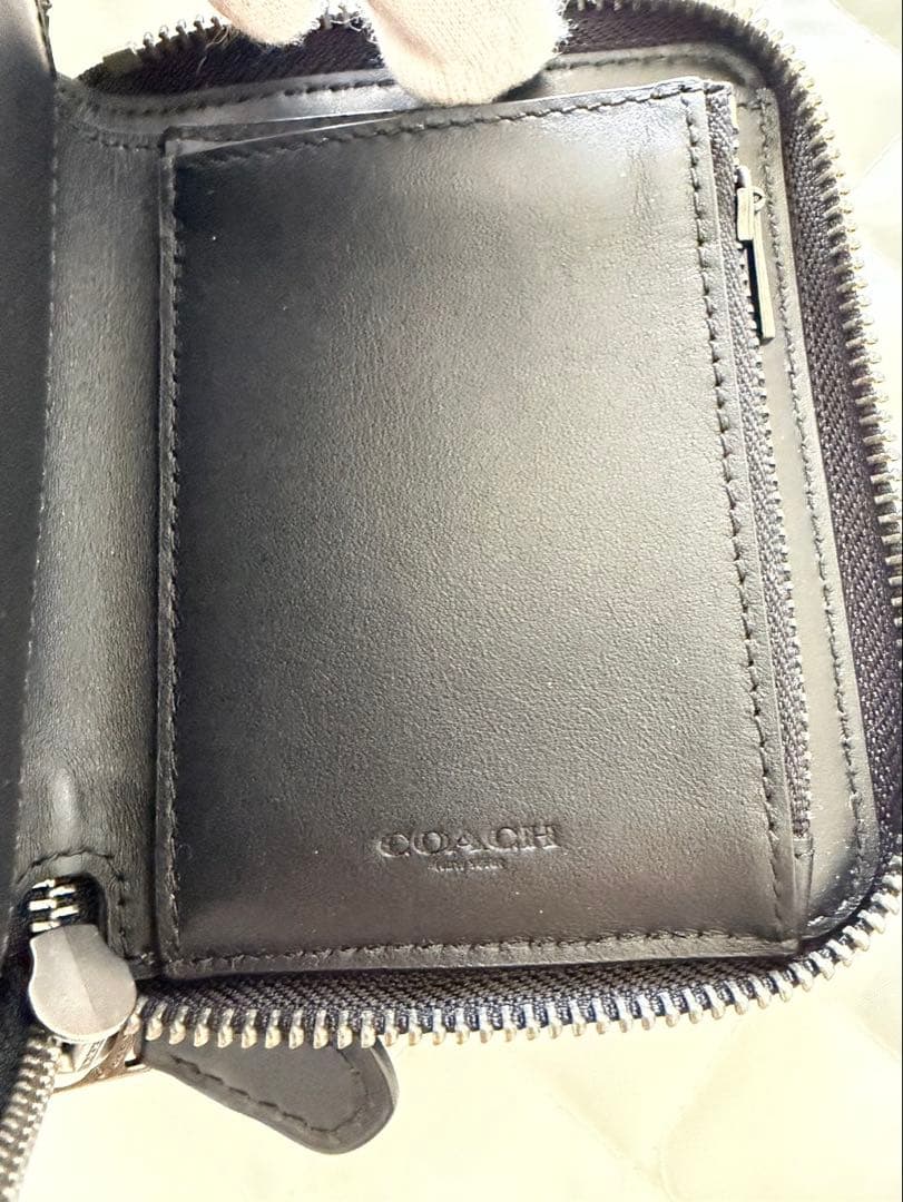 COACH 本革レザー 二つ折り財布 101匹わんちゃん ディズニー