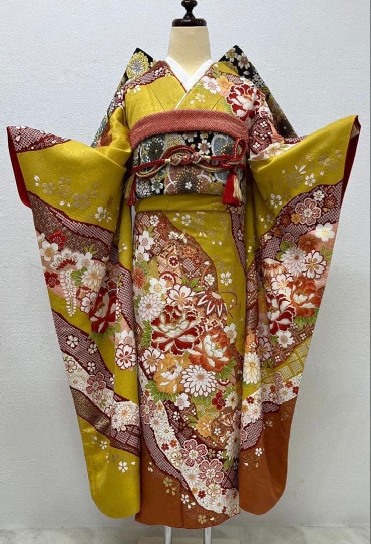 振り袖　フルセット　別誂長襦袢　成人式　金彩加工　刺繍入り　結婚式　790