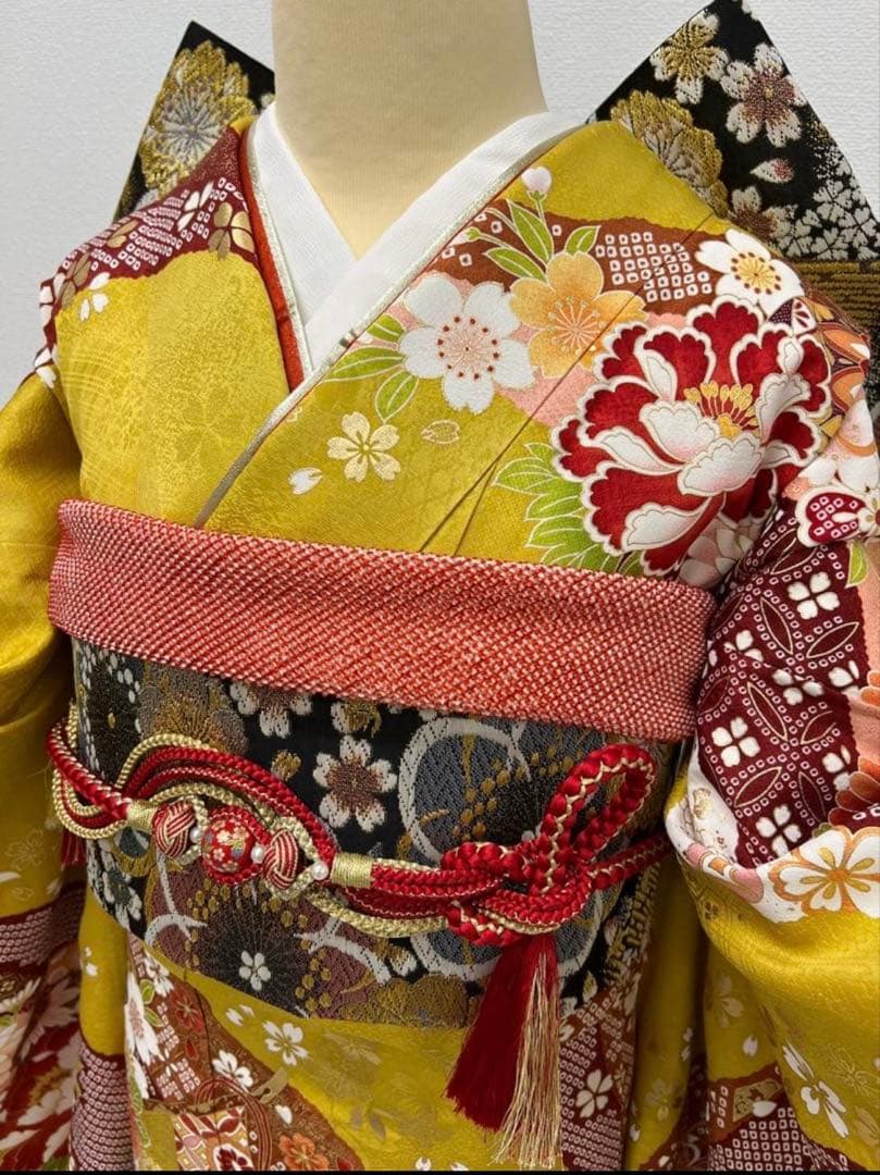 振り袖　フルセット　別誂長襦袢　成人式　金彩加工　刺繍入り　結婚式　790