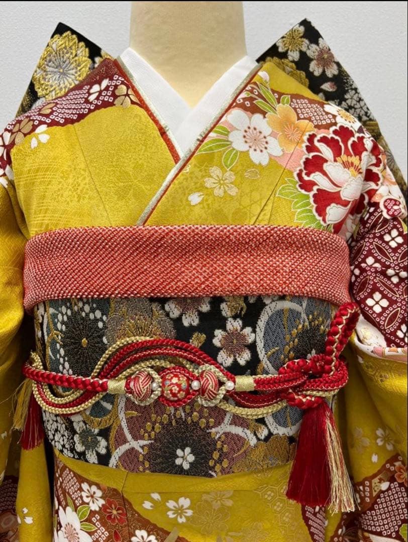 振り袖　フルセット　別誂長襦袢　成人式　金彩加工　刺繍入り　結婚式　790