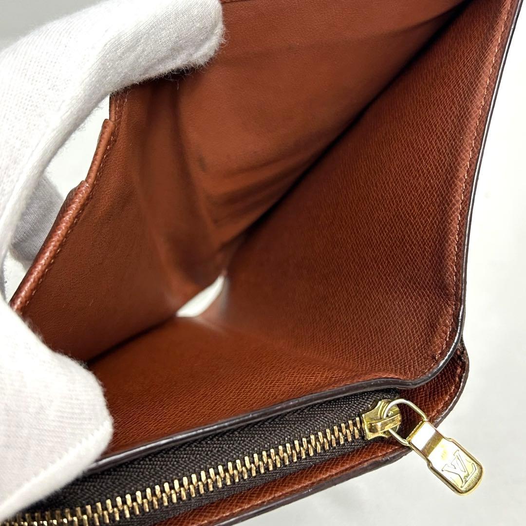 ✅【美品】メンテ済み　ルイヴィトン　モノグラム　ポルトパピエ　二つ折り財布