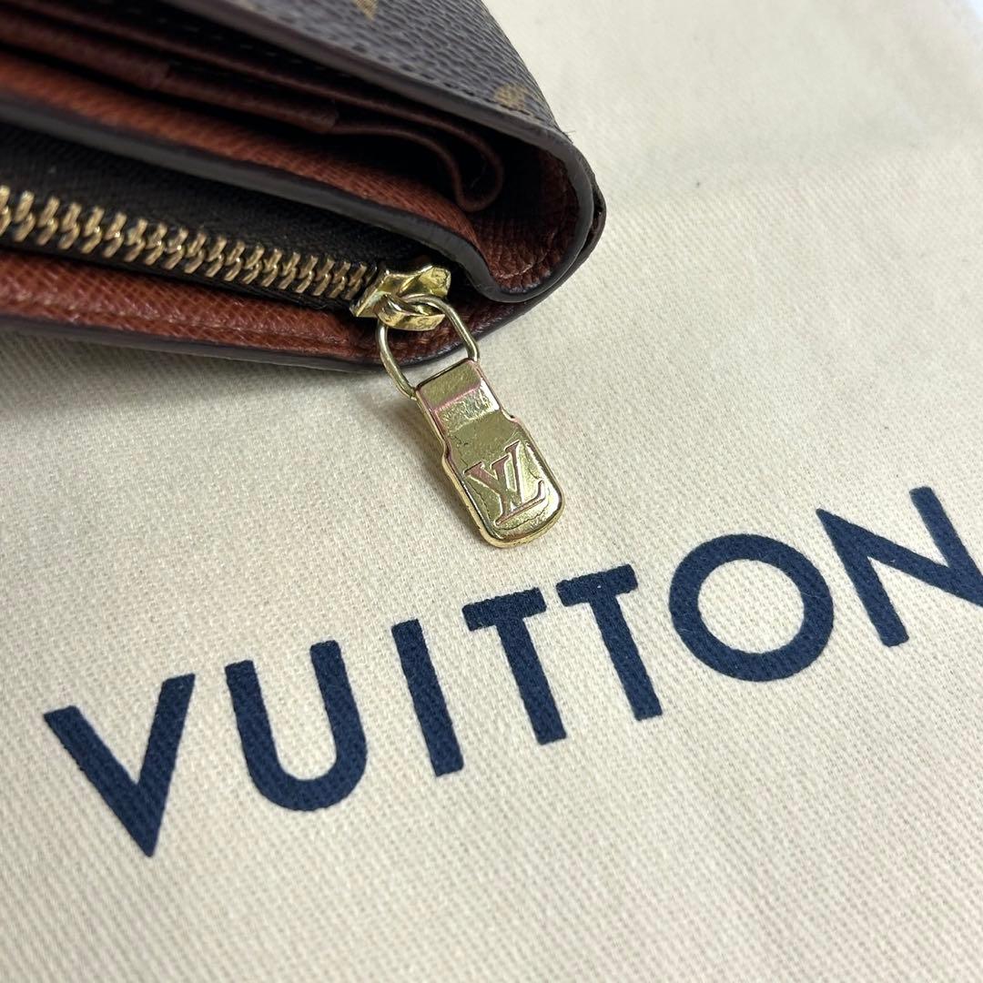 ✅【美品】メンテ済み　ルイヴィトン　モノグラム　ポルトパピエ　二つ折り財布
