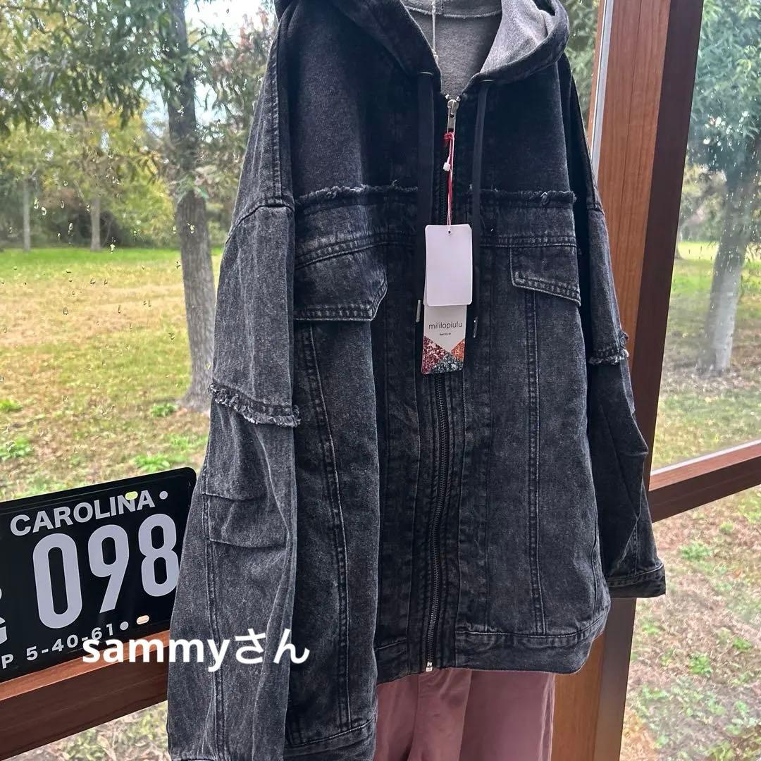 sammy さん mililopiulu ケミカルデニム パーカー GLAY