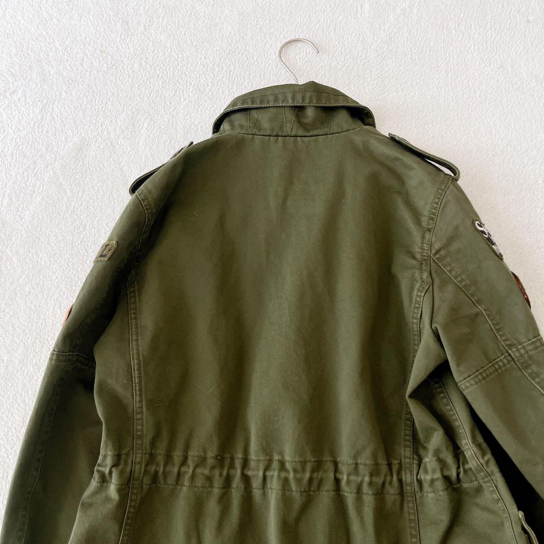 美品★DIESEL★ミリタリージャケット ワッペン カーキ y2k M相当