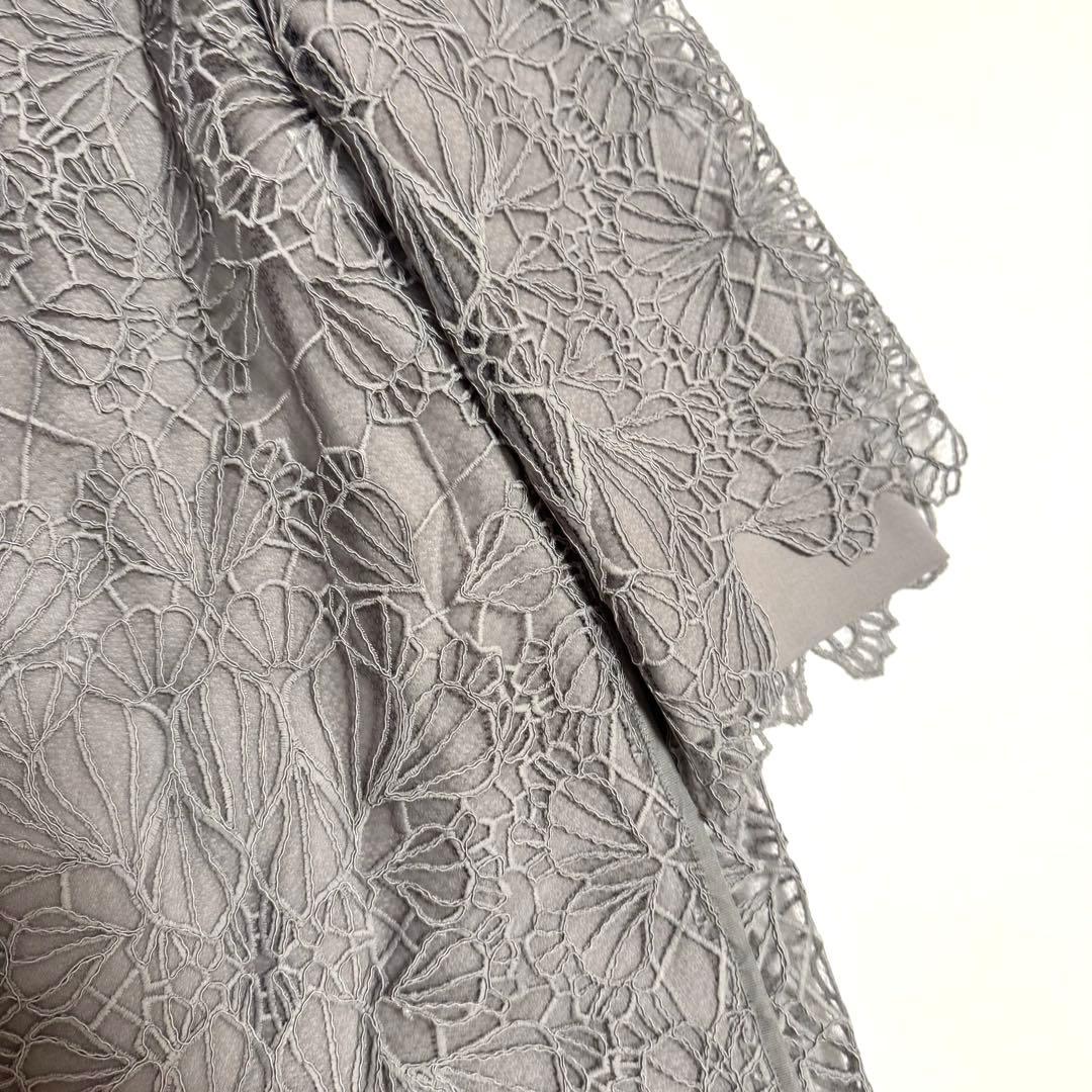ADORE アドーア　アールデコレースワンピース　グレー