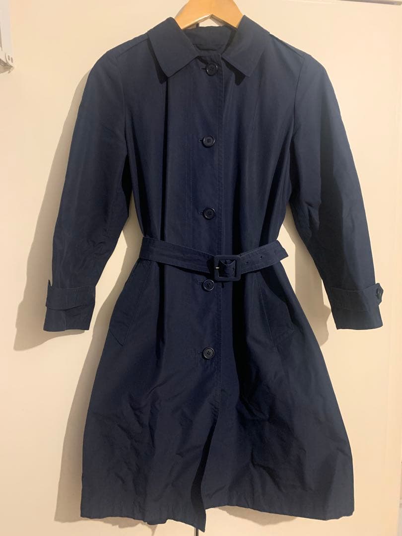 PRADA プラダ　ネイビー スプリングコート ベルト付き