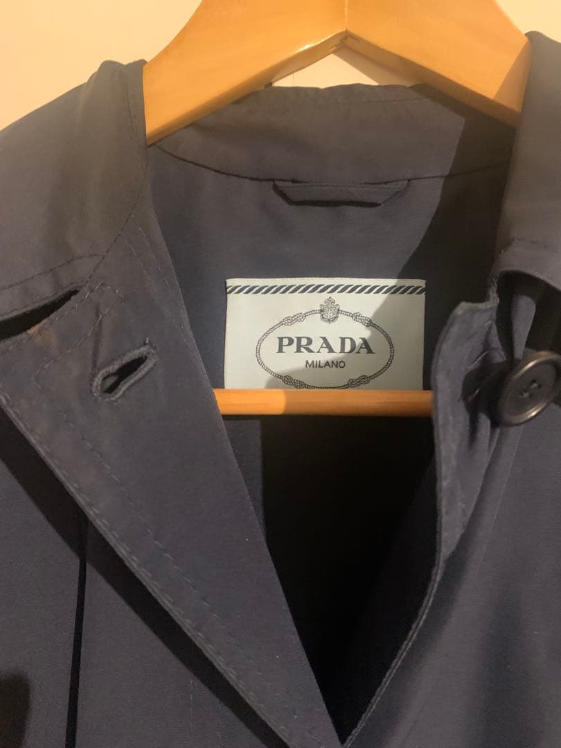 PRADA プラダ　ネイビー スプリングコート ベルト付き