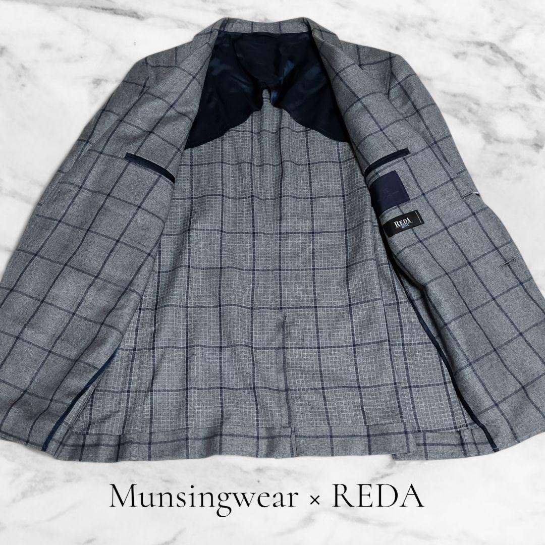 新品✨️ マンシングウェア REDA テーラードジャケット チェック アンコン