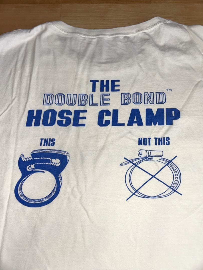 80s 企業T HOSE CLAMP 両面プリント シングルステッチ L