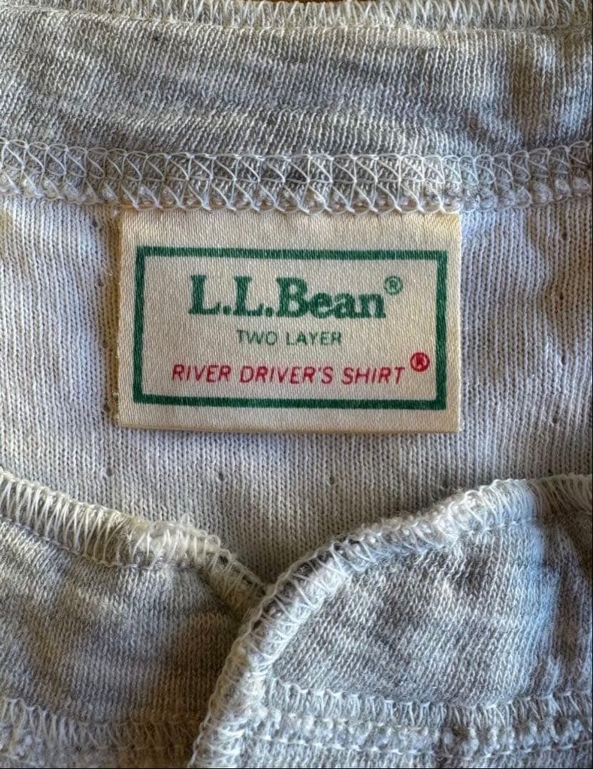 T*）様 【 usa製 】 L.L.Bean ヘンリーネックロンT 90s XL
