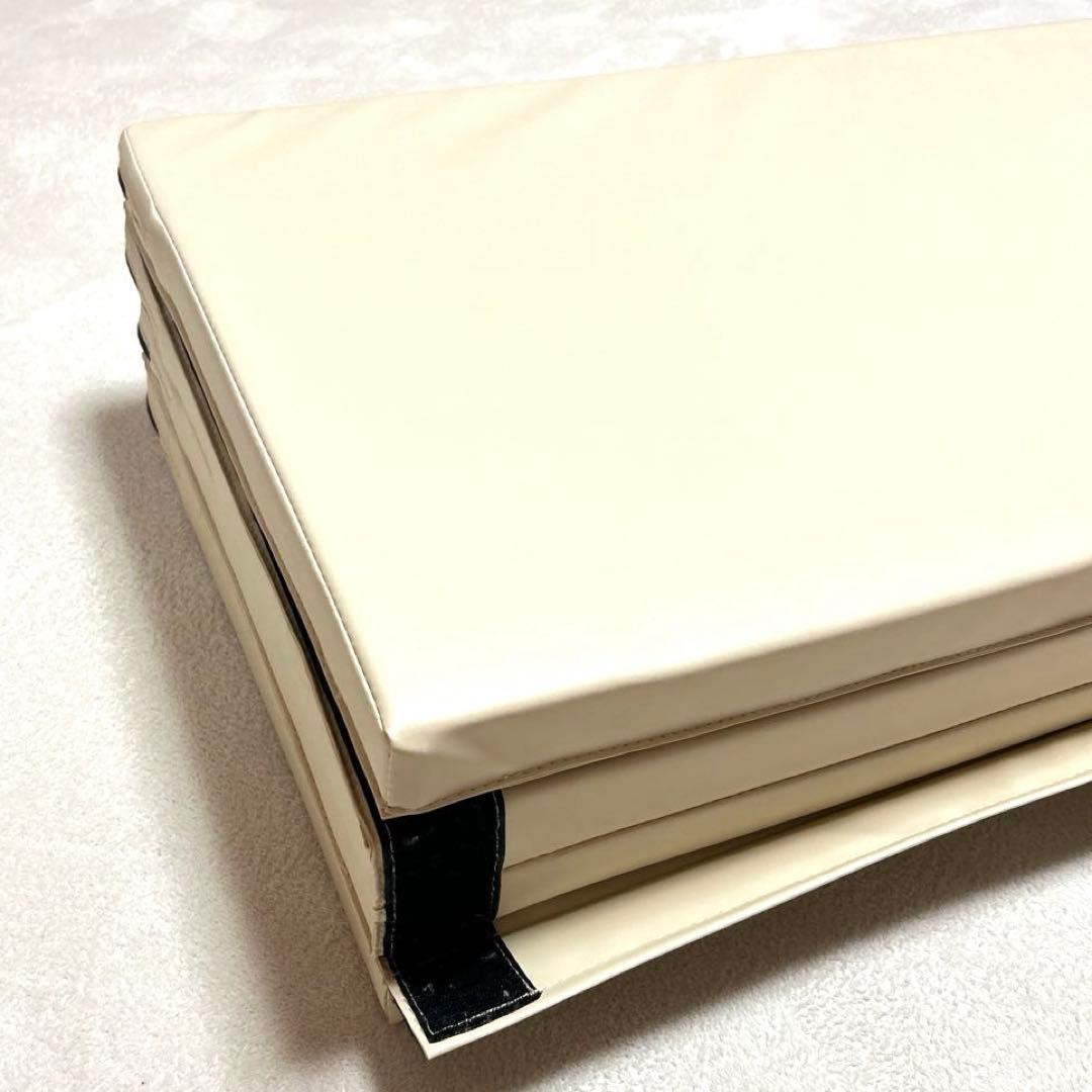 送料込み　体操　マット　折りたたみ　180×120 厚さ5cm ベージュ　大型