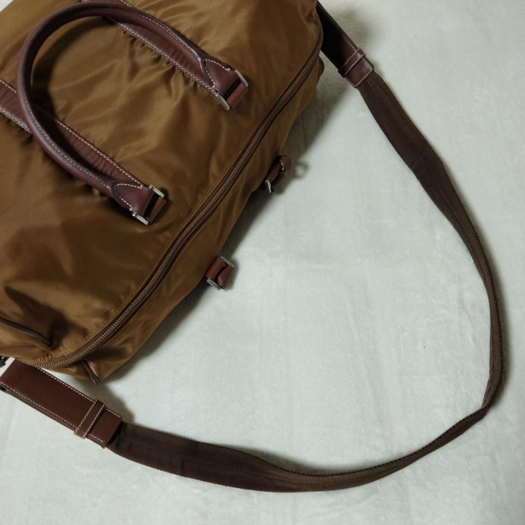 PRADA プラダ ボストンバッグ 2way ショルダー レザー ナイロン