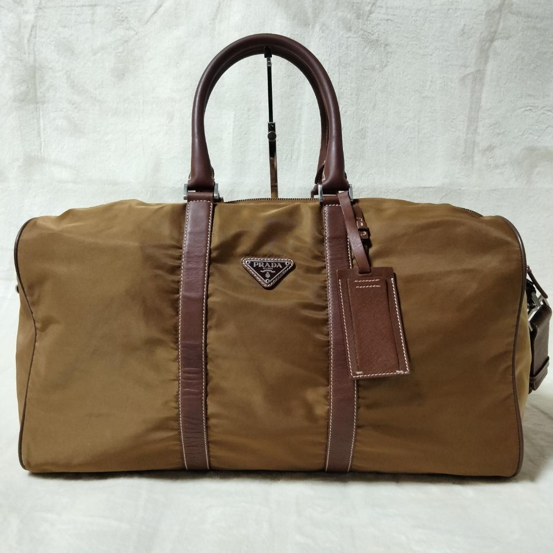 PRADA プラダ ボストンバッグ 2way ショルダー レザー ナイロン