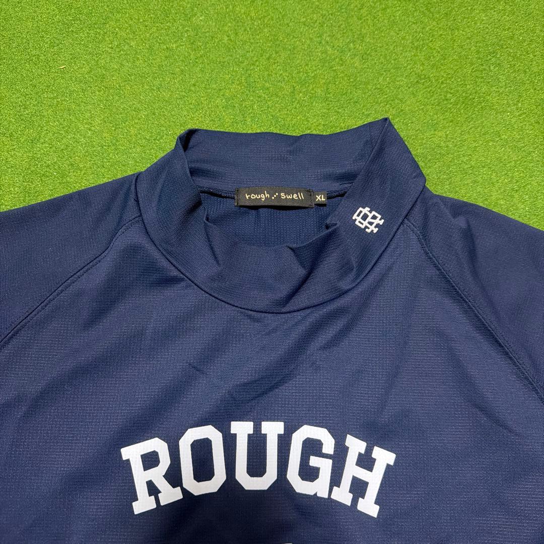 rough & swell XL ネイビー 長袖モックネックシャツ