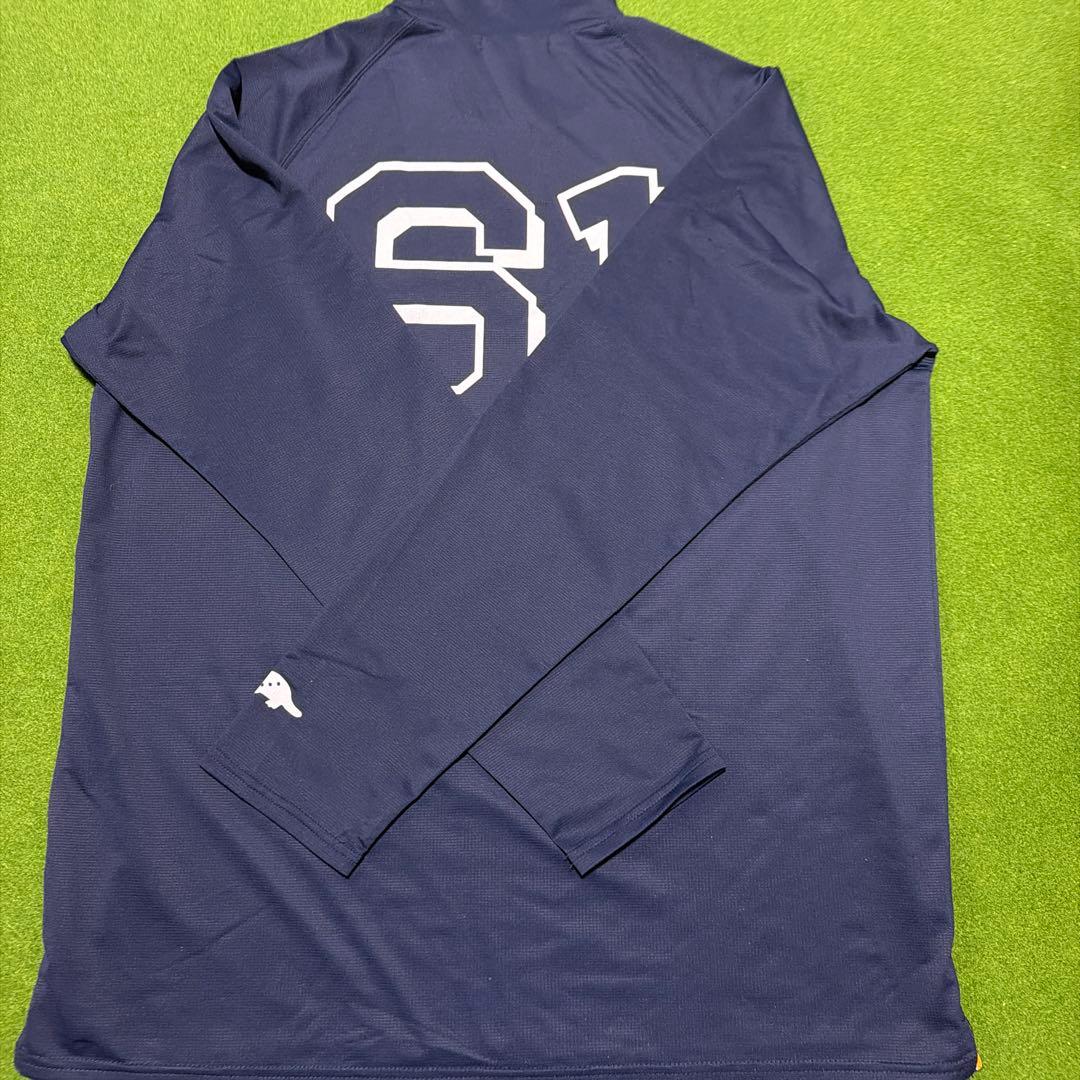 rough & swell XL ネイビー 長袖モックネックシャツ