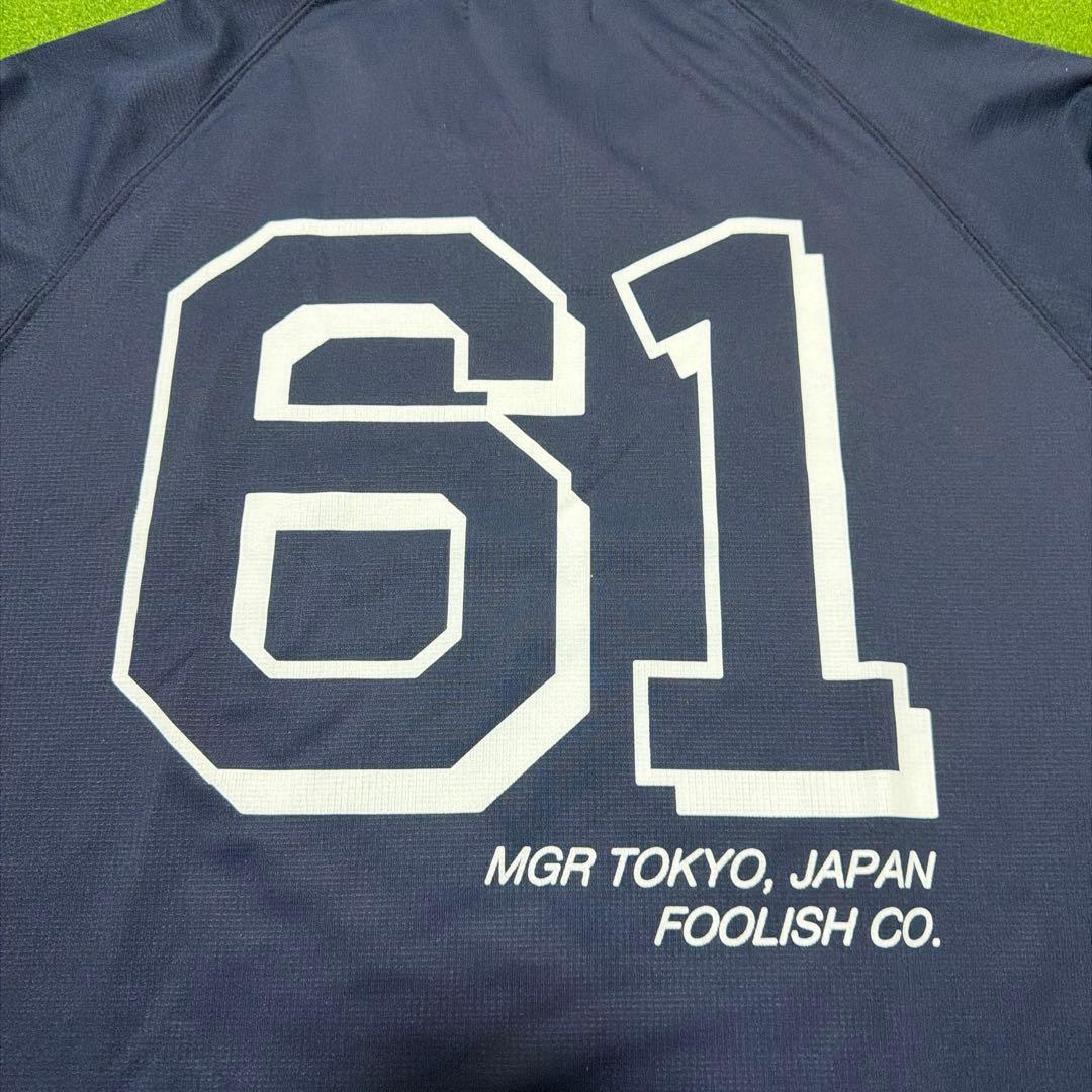 rough & swell XL ネイビー 長袖モックネックシャツ