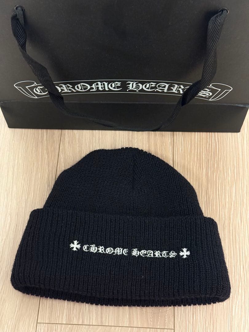 正規品　CHROME HEARTS ブラックビーニー ニット帽
