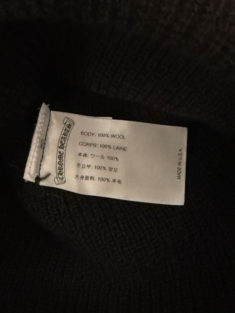 正規品　CHROME HEARTS ブラックビーニー ニット帽