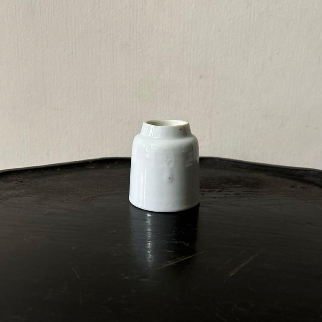 アンティーク　白磁筒盃　瀬戸　伊万里　ぐい呑　盃　酒器　古道具　検:韓国.李朝