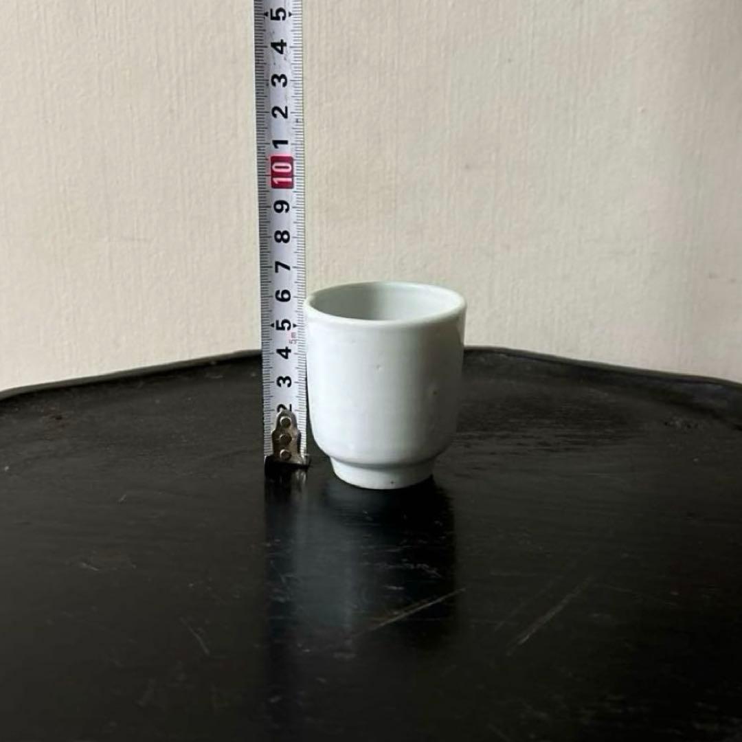 アンティーク　白磁筒盃　瀬戸　伊万里　ぐい呑　盃　酒器　古道具　検:韓国.李朝