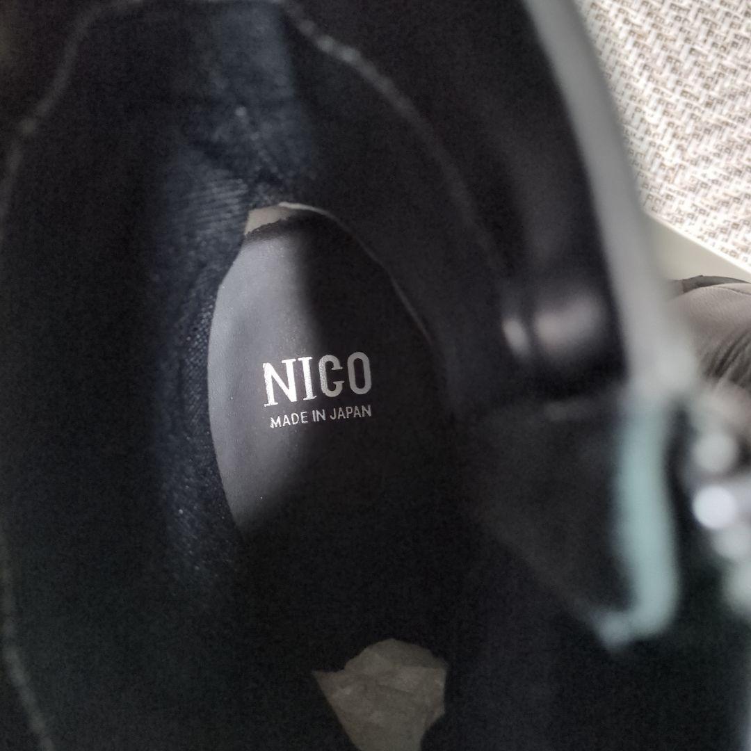 新品未使用品　NICO　ブラック ショートブーツ　牛革　日本製 24cm