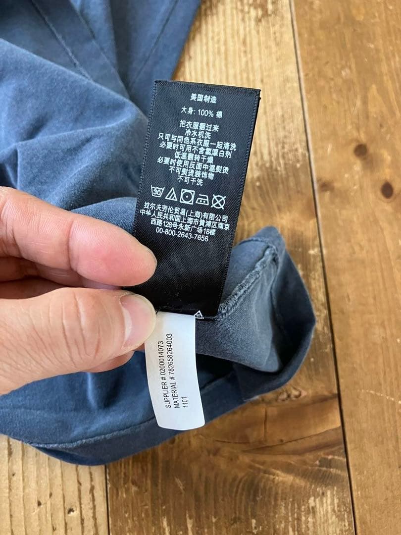 RRL DOUBLERL 半袖Tシャツ S 紺 USA製 RALPHLAUREN