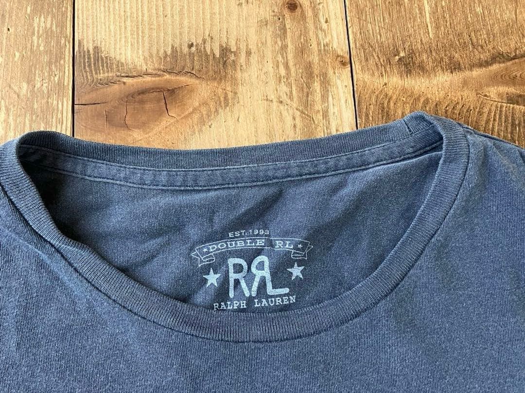 RRL DOUBLERL 半袖Tシャツ S 紺 USA製 RALPHLAUREN