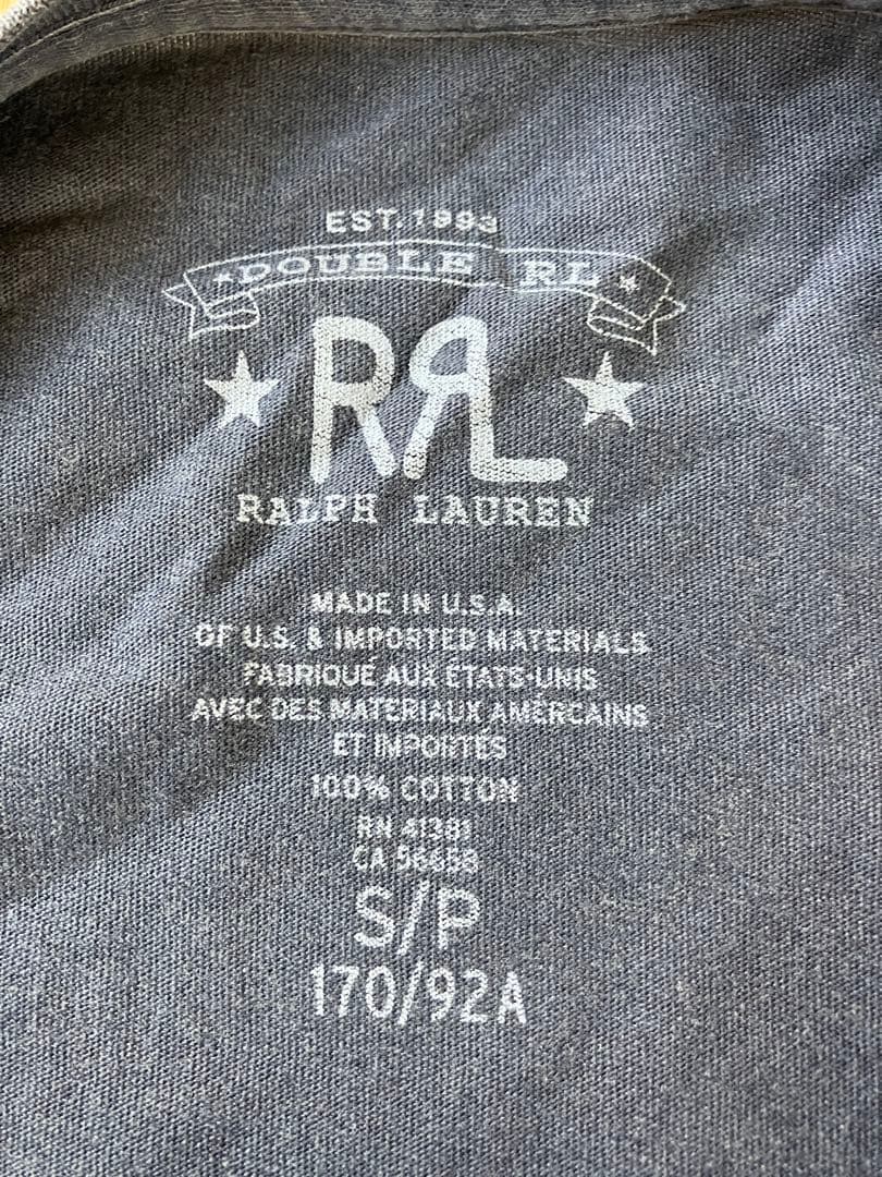 RRL DOUBLERL 半袖Tシャツ S 紺 USA製 RALPHLAUREN