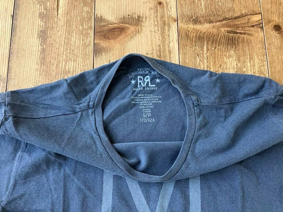RRL DOUBLERL 半袖Tシャツ S 紺 USA製 RALPHLAUREN