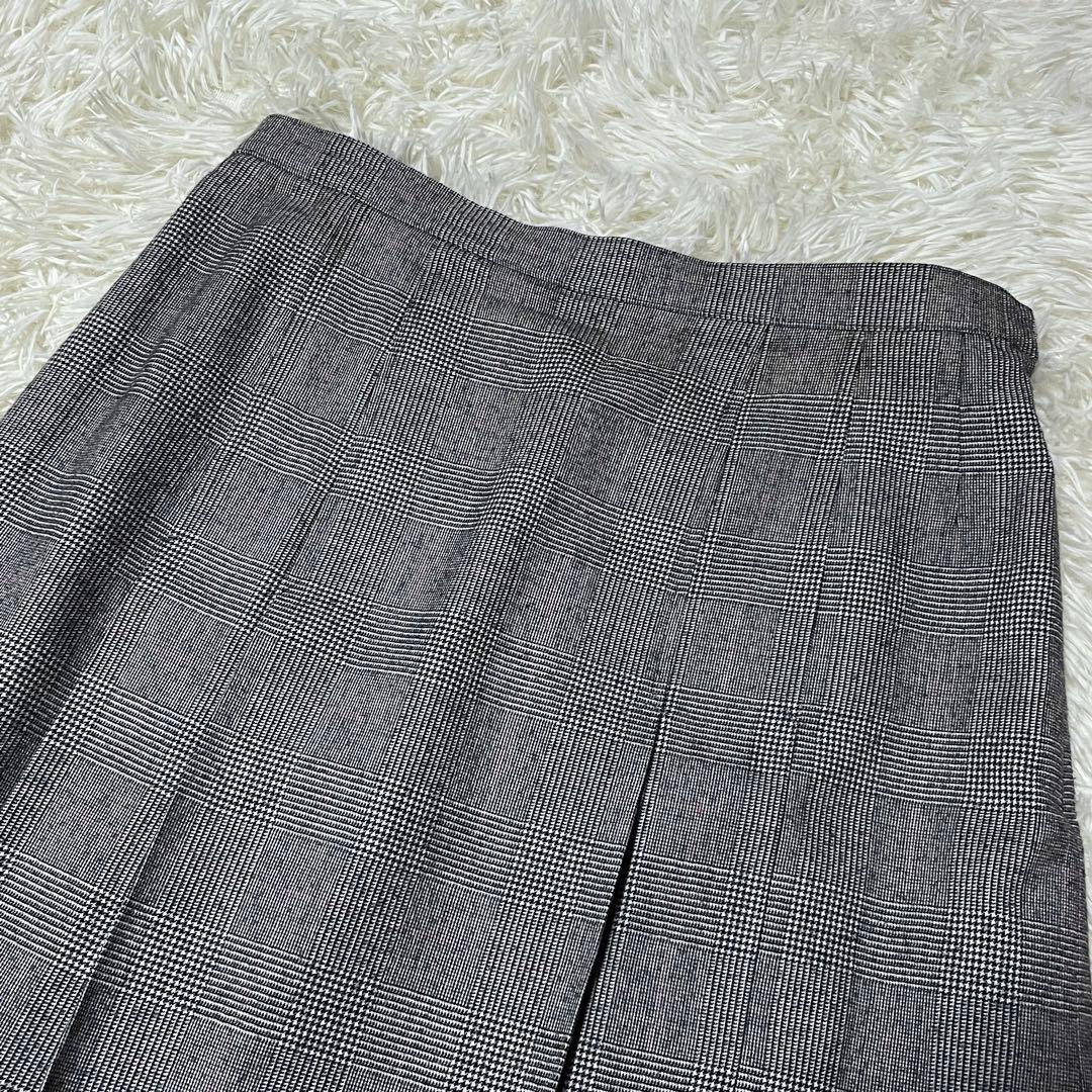 【美品】バーバリーロンドン スカート チェック 13 グレー 大きいサイズ
