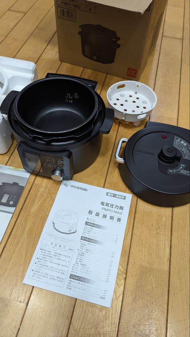 未使用品 IRIS OHYAMA 電気圧力鍋 PMPC-MA2 黒