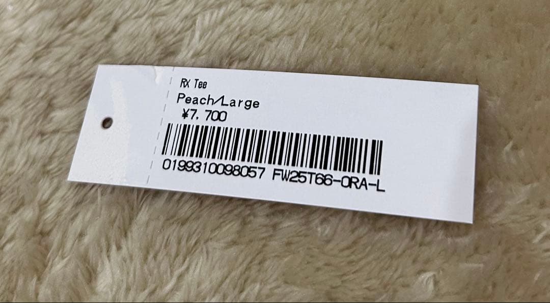 トップス Supreme RX TEE Peach L FW25