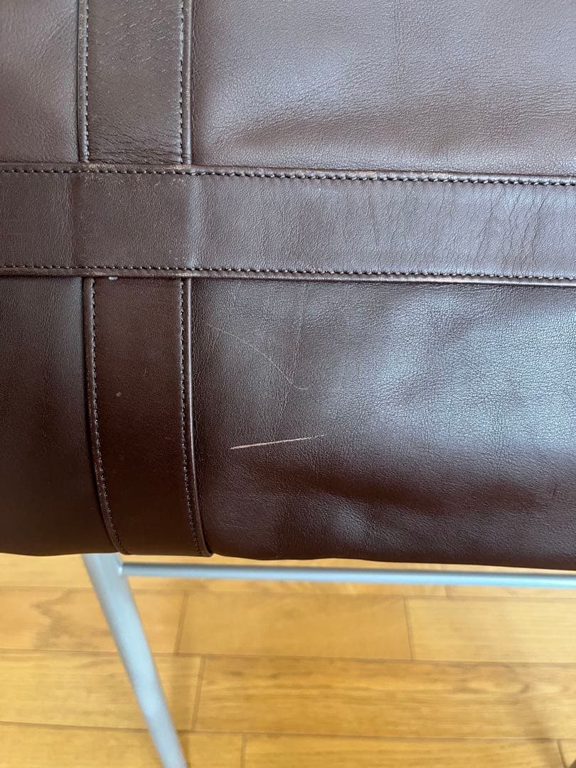 COACH コーチ　ブラウン　レザーボストンバッグ　ショルダーベルト付き