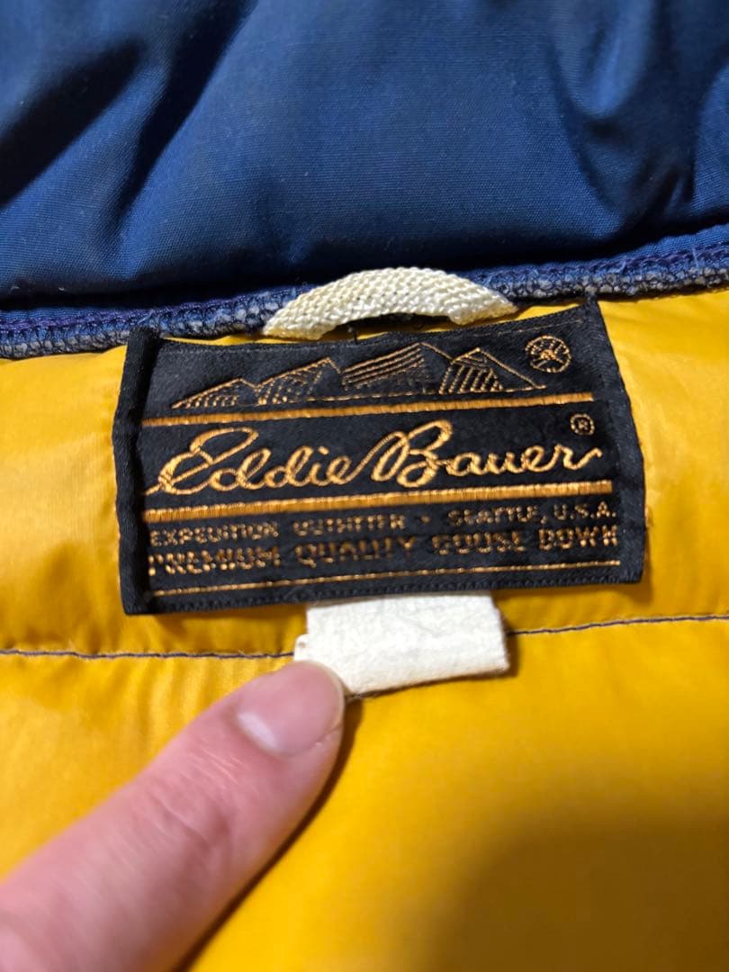 Eddie Bauer ダウンベスト 青