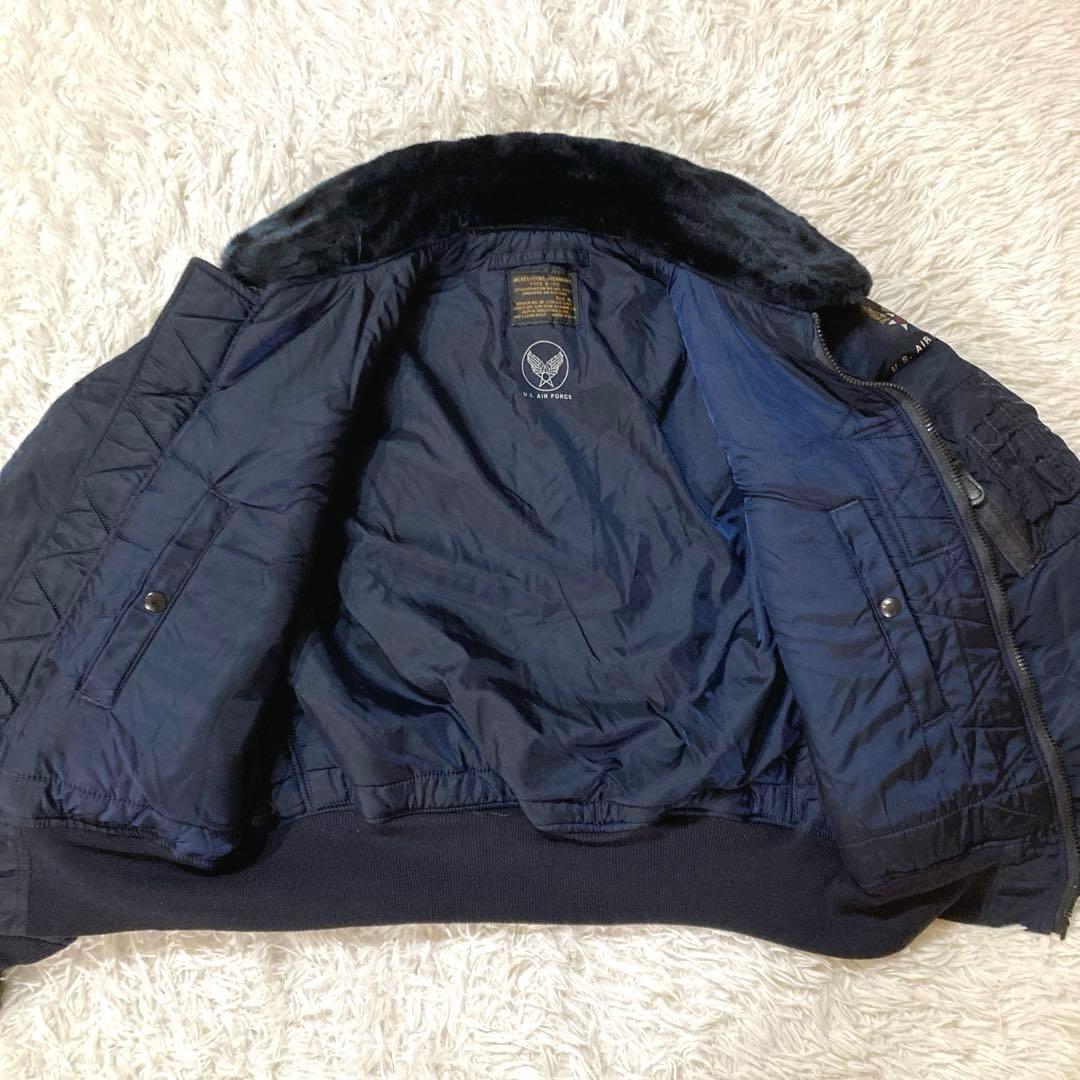 【良品】アルファインダストリーズ B-15C USA製　実名復刻　ネイビー　40