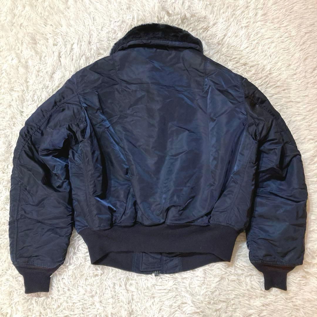 【良品】アルファインダストリーズ B-15C USA製　実名復刻　ネイビー　40