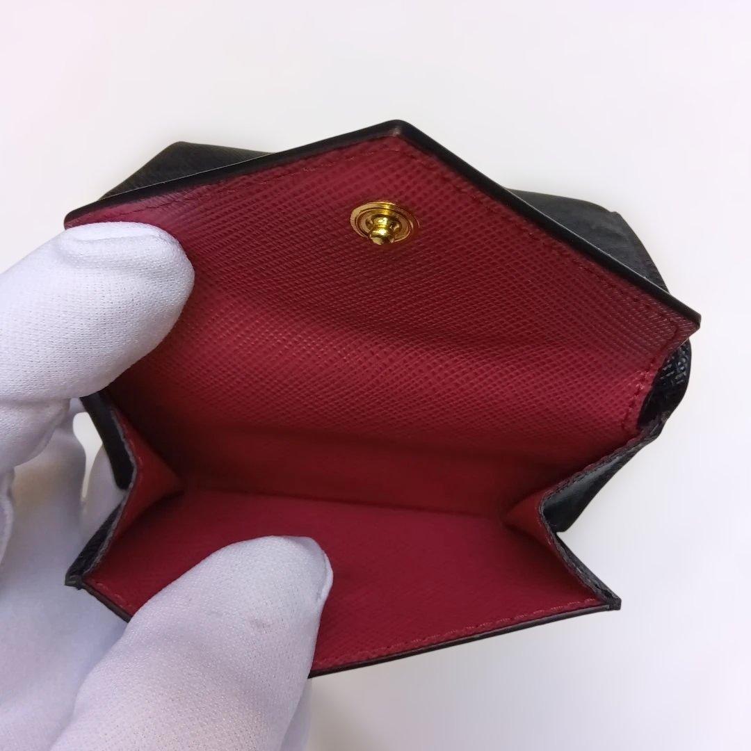 ユ*ー様 ⭕️PRADA 三つ折り財布 黒【極美品】