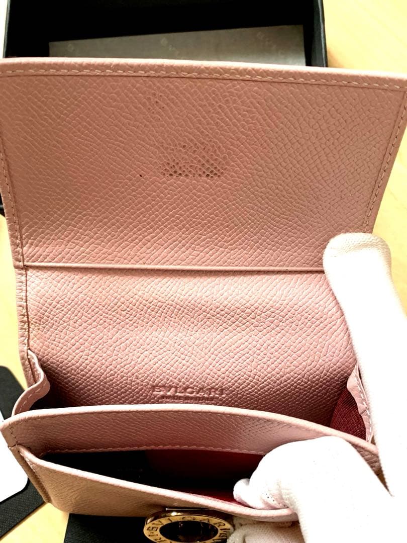 BVLGARI ブルガリ 名刺入れ カードケース レザー ピンクレザー