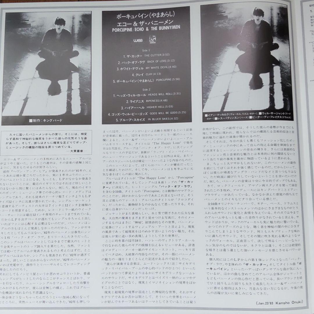 レコード ECHO & THE BUNNYMEN PORCUPINE