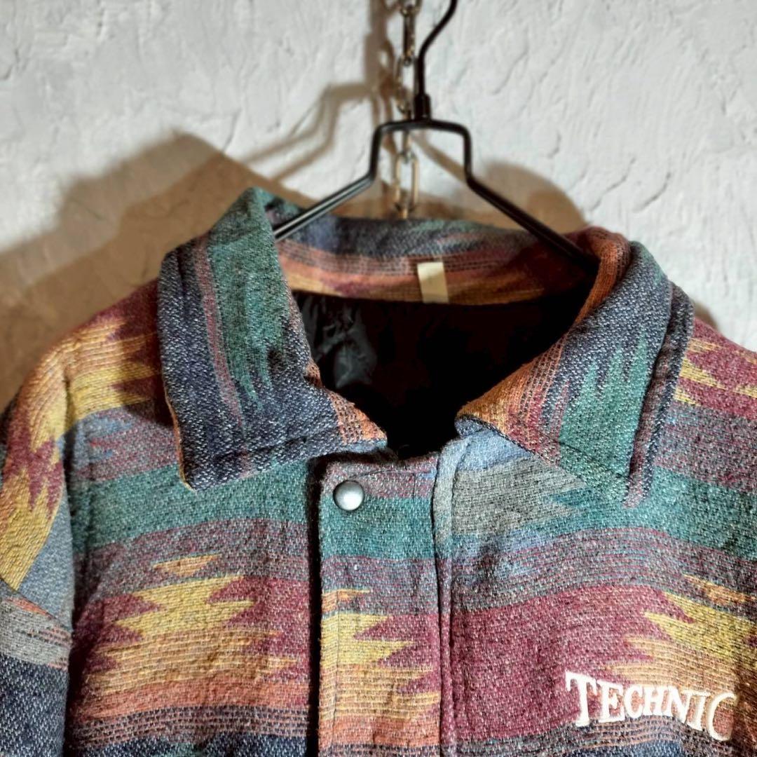 made in England ワークジャケット　カバーオール　チマヨ柄　古着.
