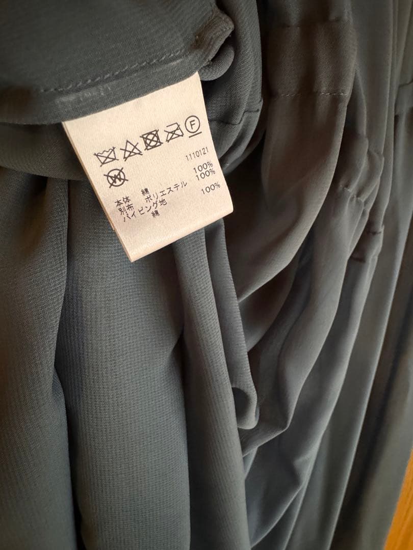 Ameri VINTAGE ブルーグレー　トレンチコート フリル袖 大きな襟