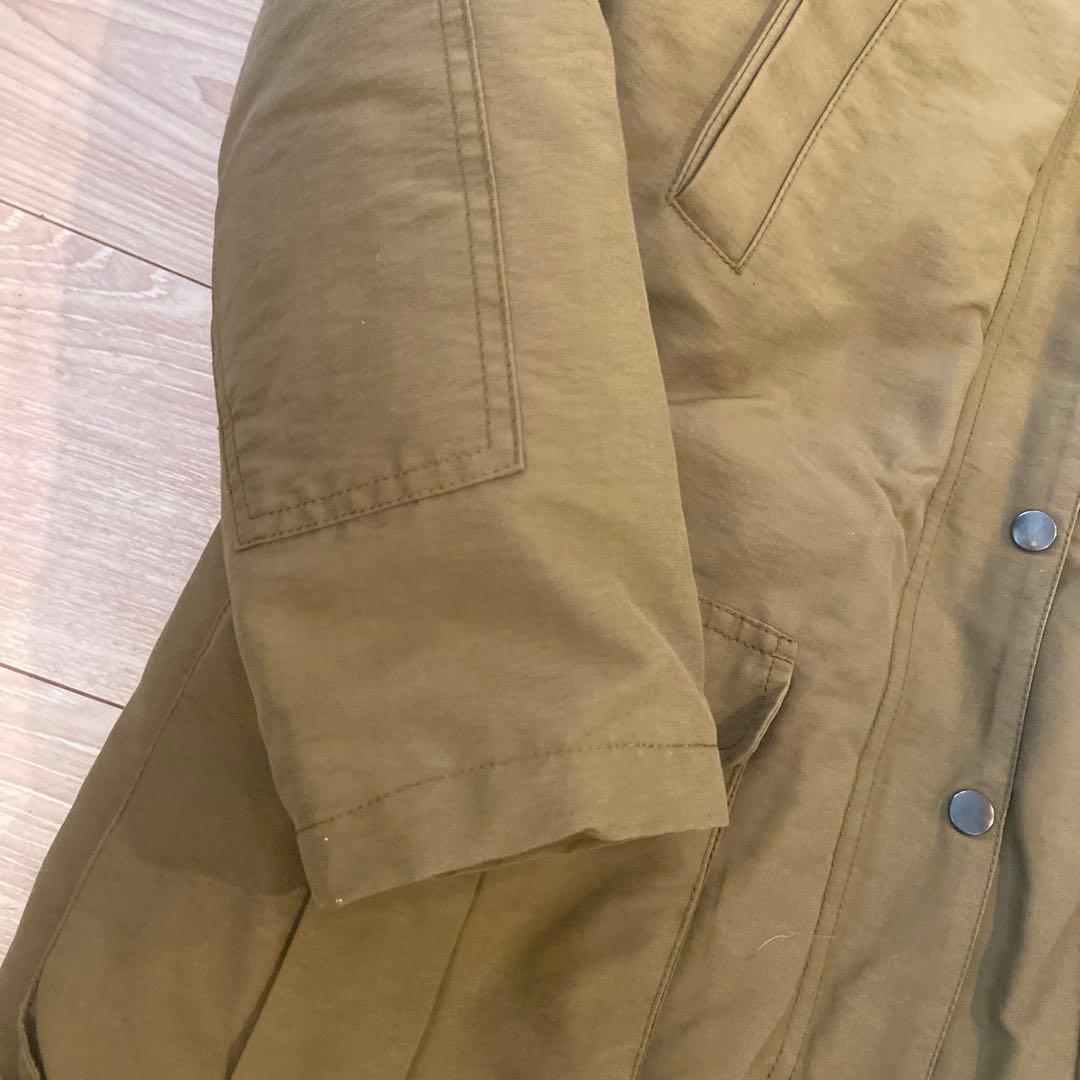 カーキ ファー付きフード モッズコート