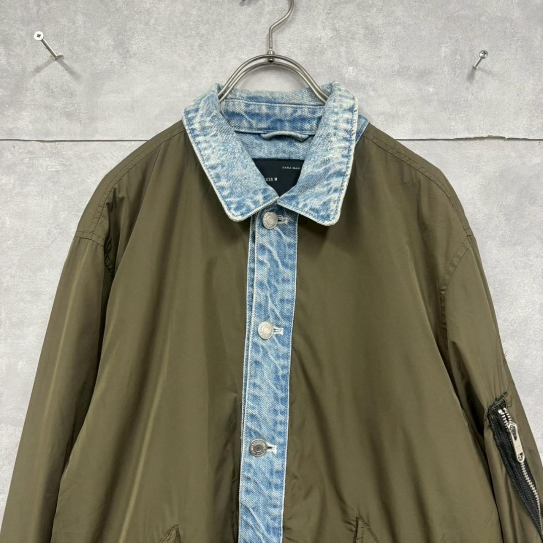 ZARA MAN MA-1型 デニム ドッキングブルゾン ザラ N2494