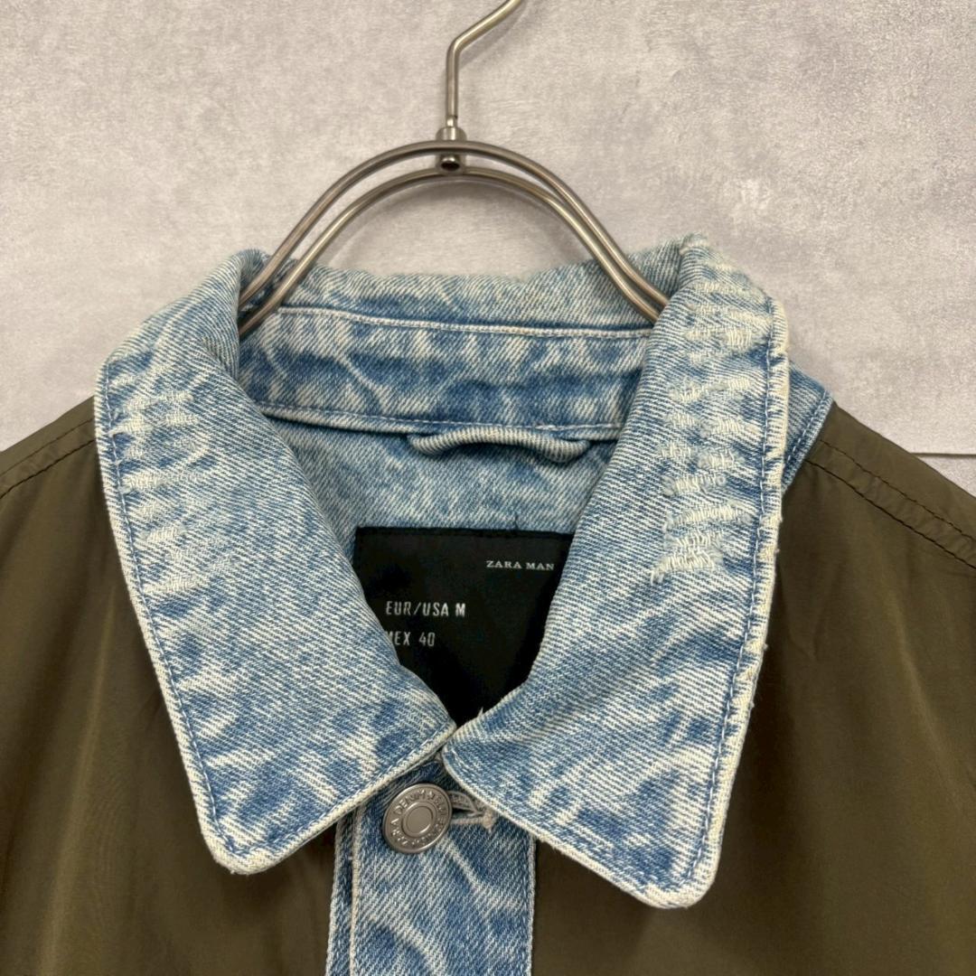 ZARA MAN MA-1型 デニム ドッキングブルゾン ザラ N2494