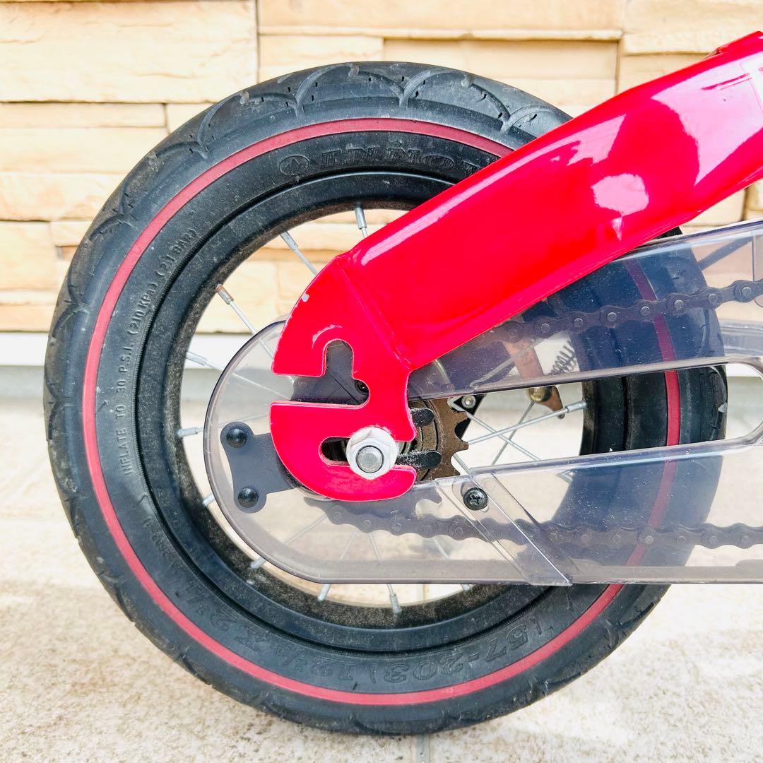 極美品 へんしんバイク 12インチ スタンド付 レッド 室内保管 使用少 キッズ