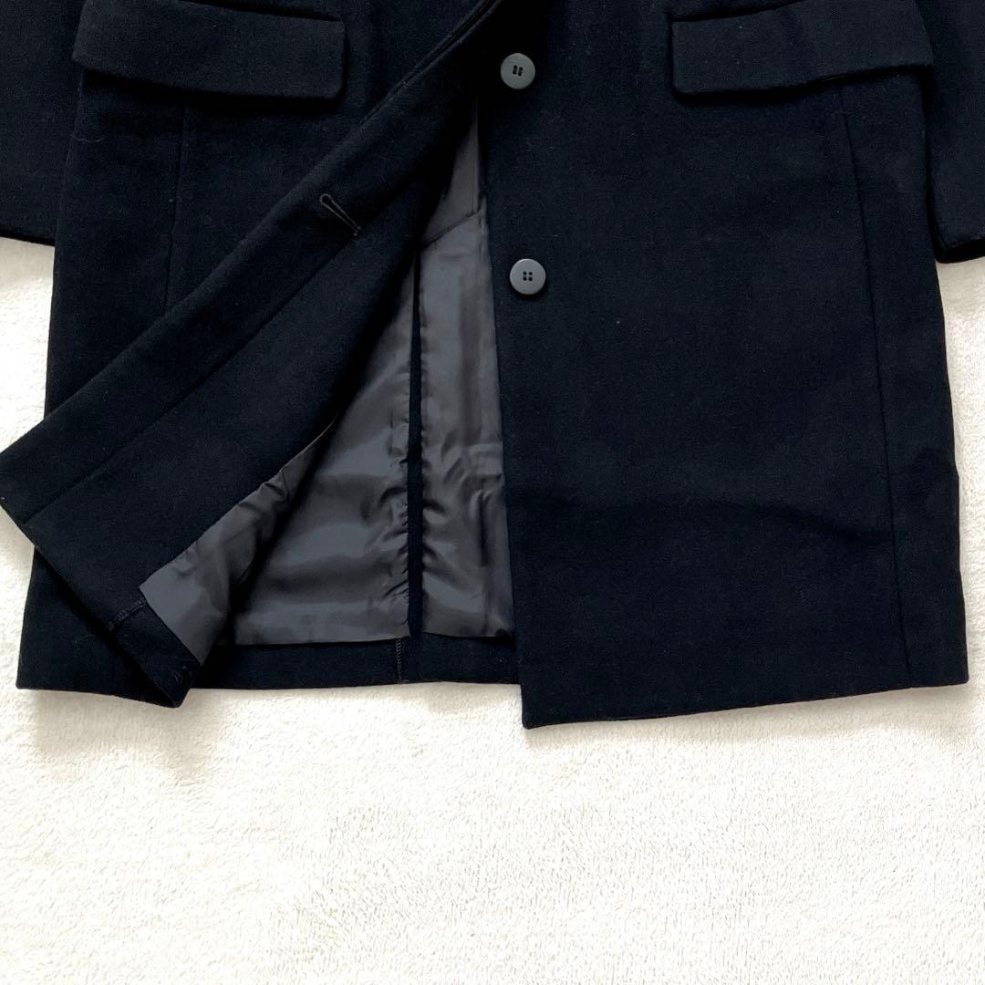新品　未使用　SLOBE IENA スロープイエナ　ノーカラーコート　ブラック