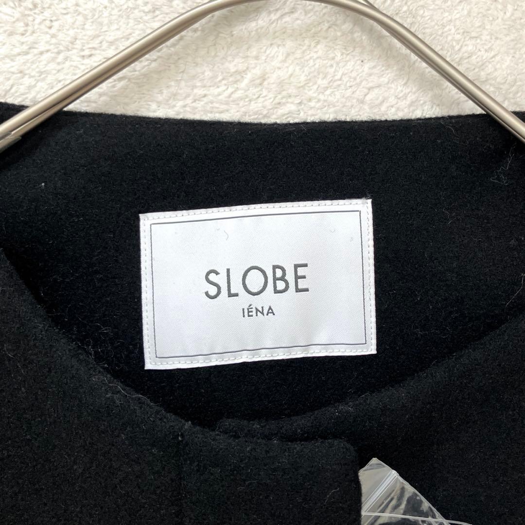 新品　未使用　SLOBE IENA スロープイエナ　ノーカラーコート　ブラック