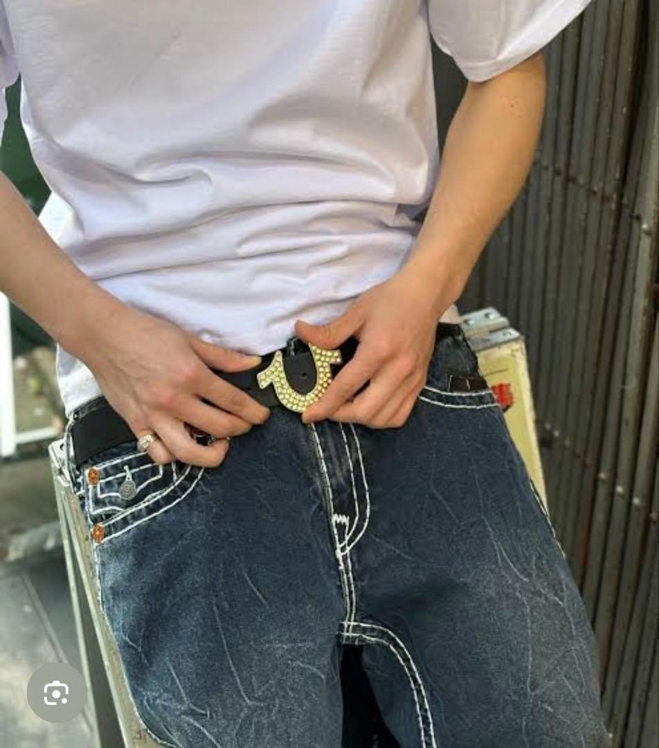 True Religion crystal belt ベルト ゴールド